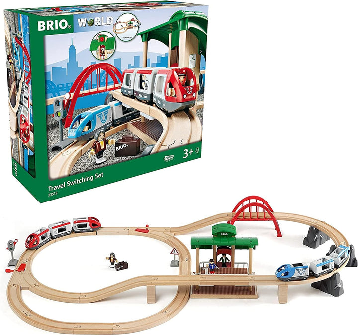 BRIO World Railway Travel Switching Set for Kids Age 3 Years Up - Compatible With All BRIO Trains and Accessories