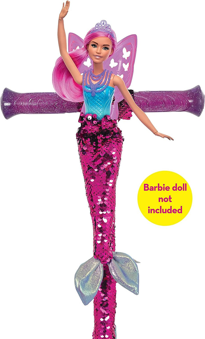 abgee 703 M004373 EA Barbie Mermaid Sequin Inline Scooter, Pink