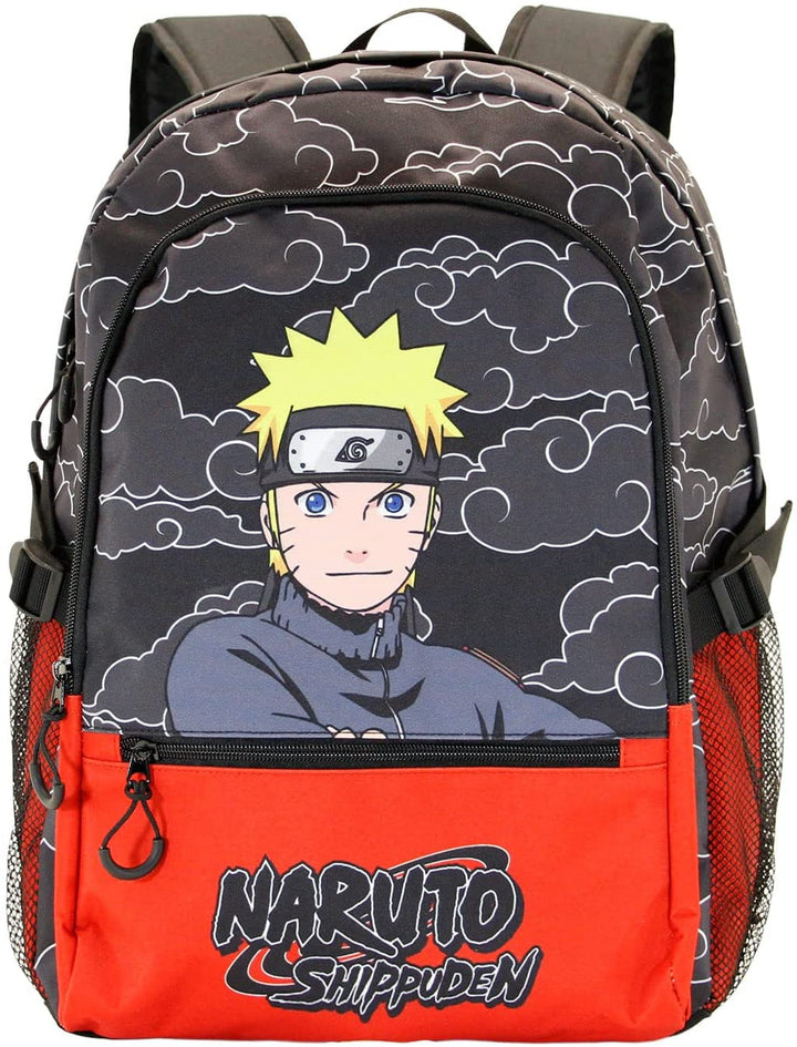 Naruto Clouds-Fan HS Fight Backpack, Black