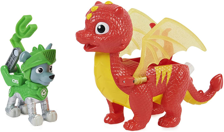 Paw Patrol 6063596, Rescue Knights Rocky and Dragon Flame Action Figures Set