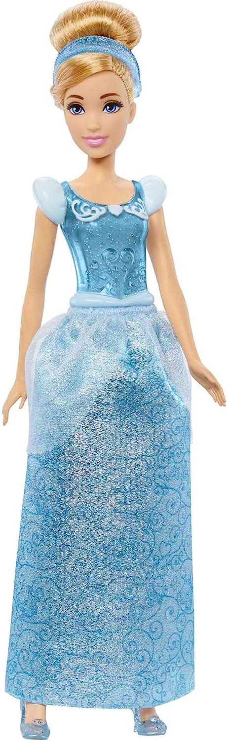 Disney Princess Toys, bewegliche Modepuppe Cinderella mit funkelnder Kleidung und
