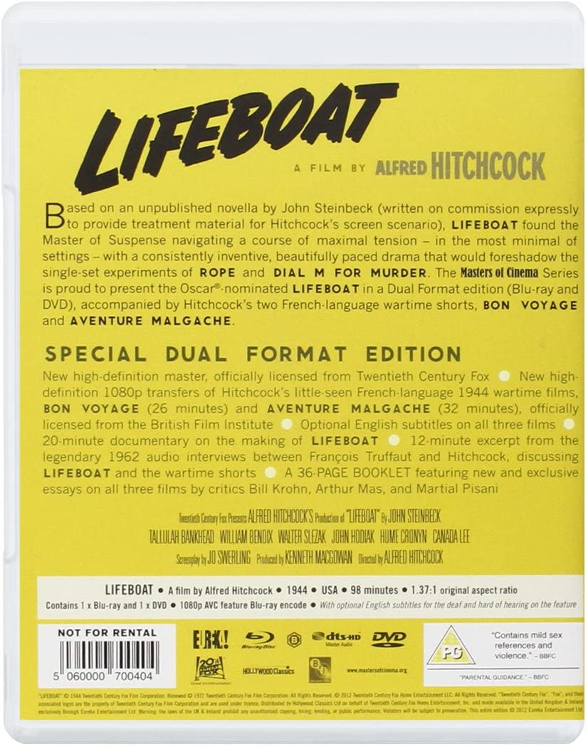 Lifeboat [Masters of Cinema] (Dual Format) [1944] - [Blu-ray]