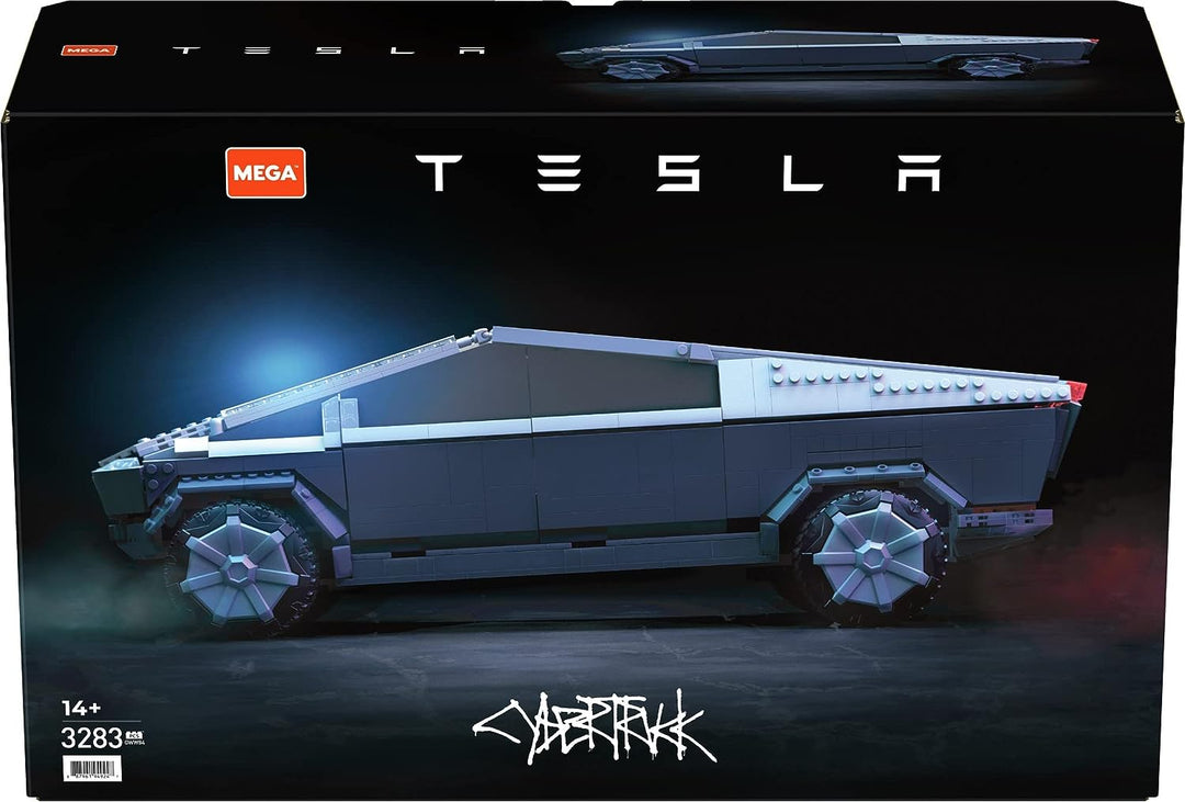 MEGA Tesla-Fahrzeugbauspielzeug für Erwachsene, Cybertruck-Sammler-Truck mit 3283 Teilen und Zubehör, GWW84