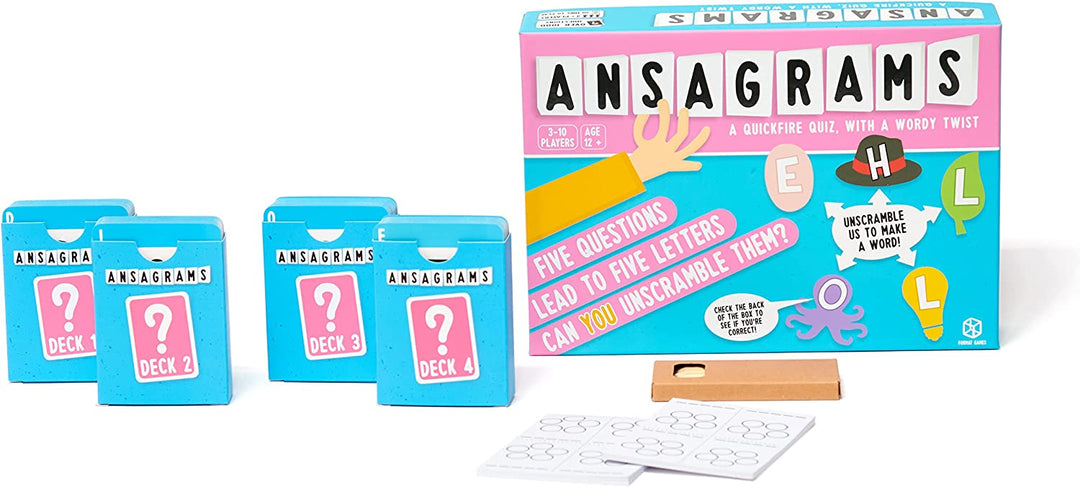 Ansagrams Party Game (Big Box Edition) | Fast-Paced Trivia Card Game for Adults