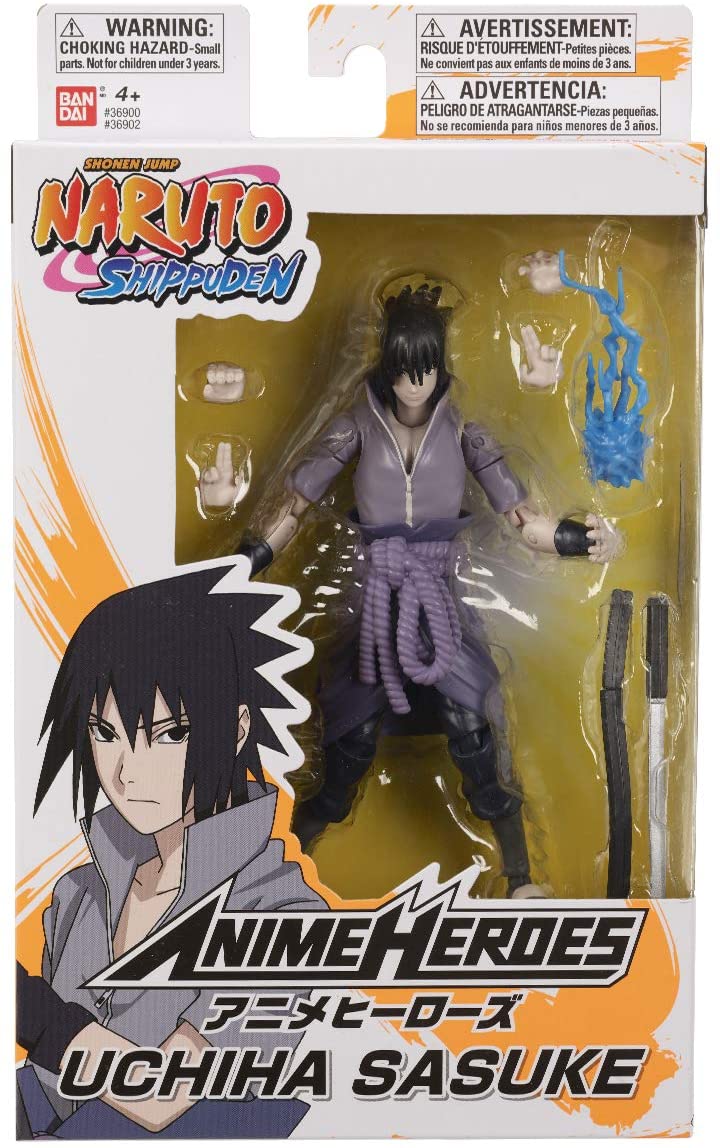 Bandai 36902 Anime Heroes-Naruto 15 cm Uchiha Sasuke-Actionfiguren