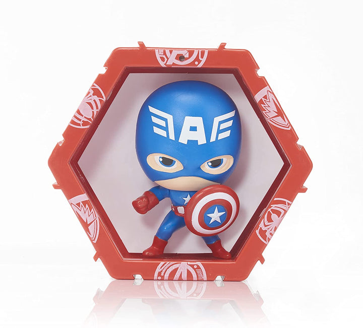 WOW! PODS Avengers Collection - Captain America | Superhero Light-Up Bobble-Head