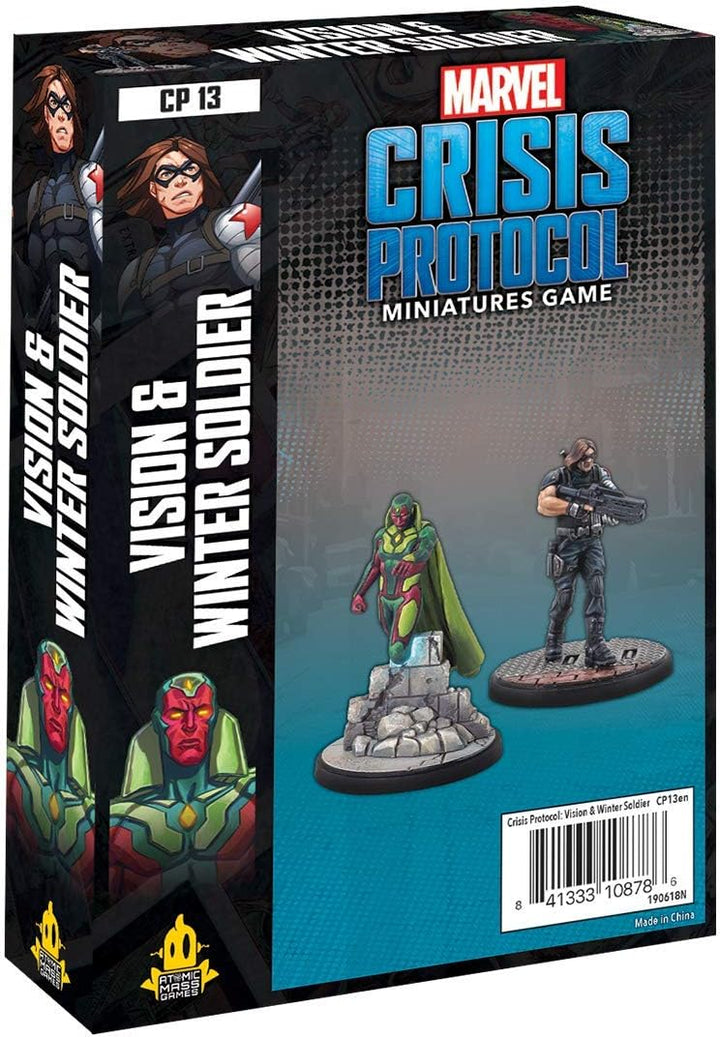 Atomic Mass Games | Marvel Crisis Protocol: Character Pack: Vision and Winter Soldier | Miniatures Game | Ages 10+ | 2+ Players | 45 Minutes Playing Time