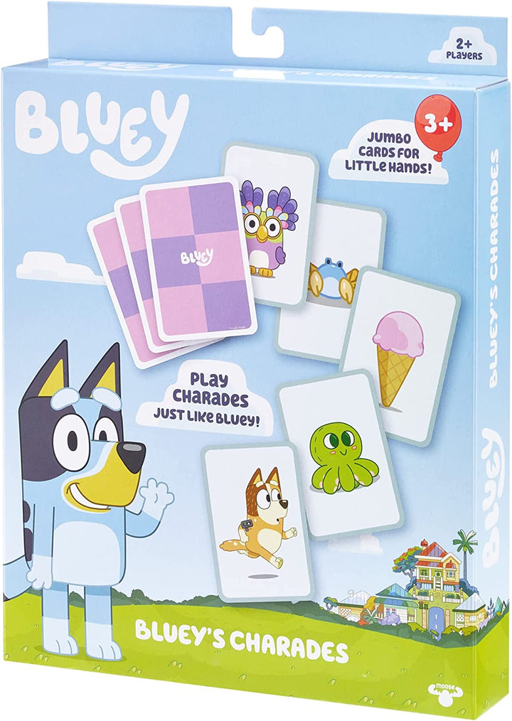 Bluey and Friends Charades Card Game 60 Oversized Official Character Card Game for 2 or More Players