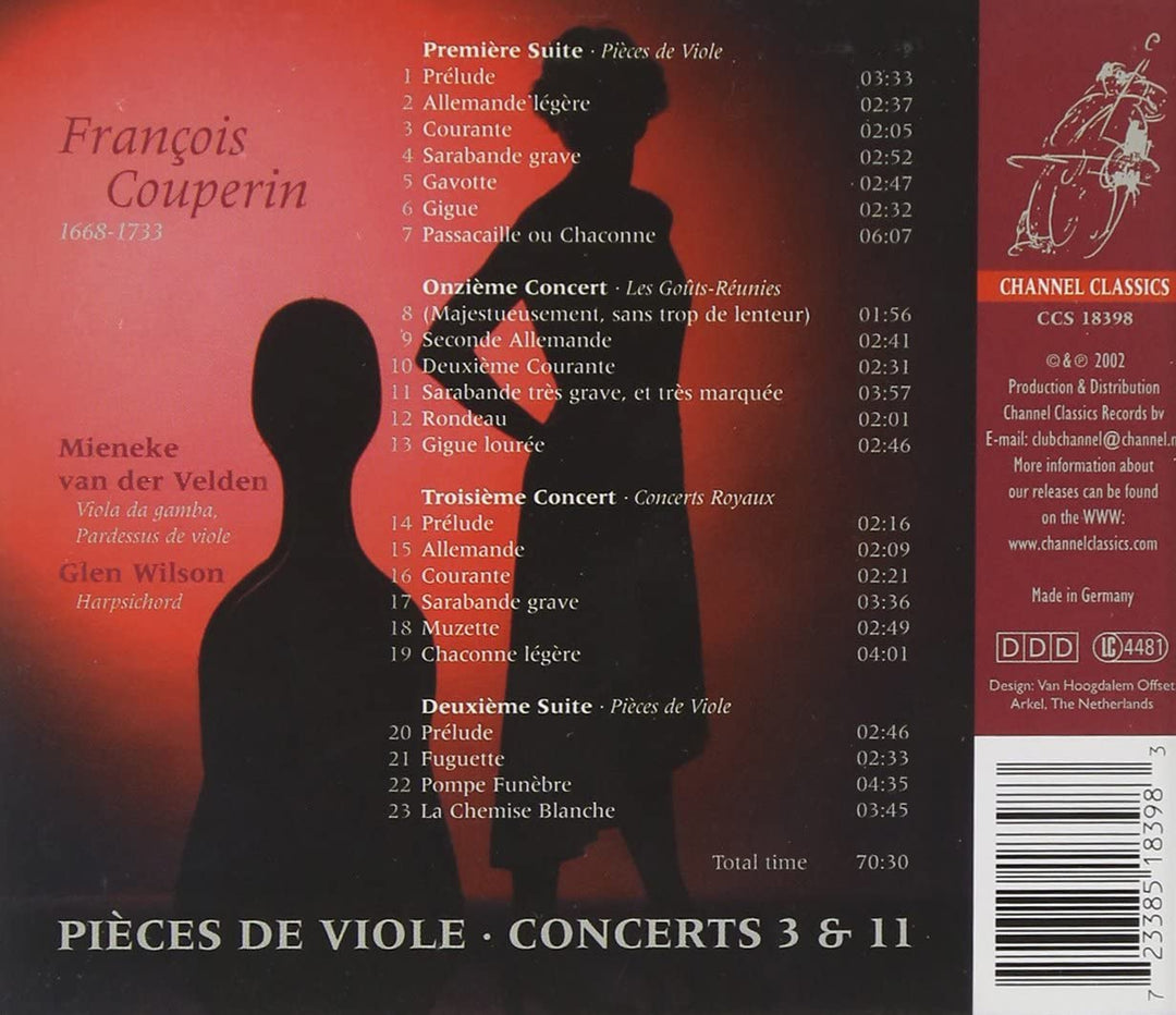 Couperin - Pieces de Viole [Audio CD]