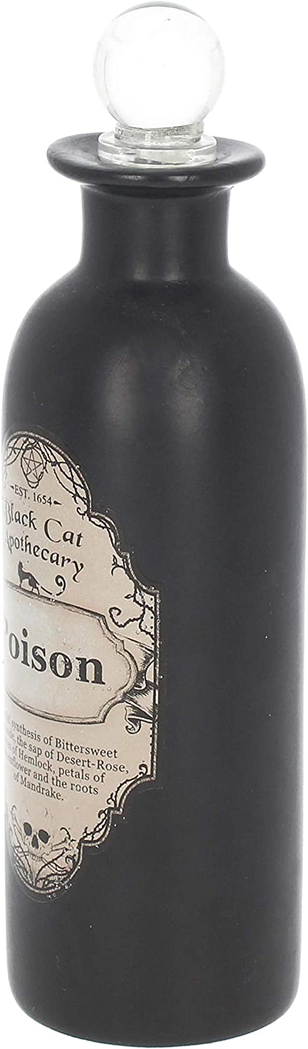 Nemesis Now Poison Potion Bottle 20cm Black