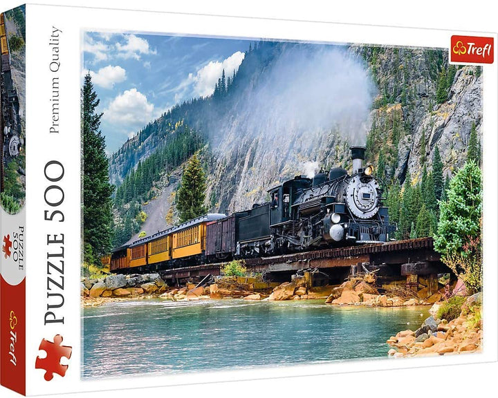 Trefl 916 37379 EA Bergzug 500pcs Mountain Train, Multi-colord