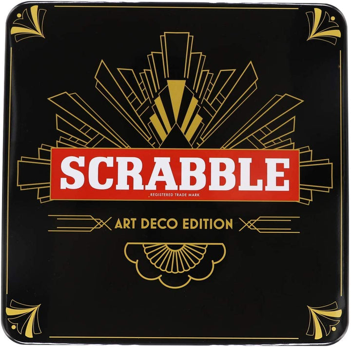 Tinderbox Games | Scrabble Art Deco Tin | Board Game | Ages 10+ | 2-4 Players |