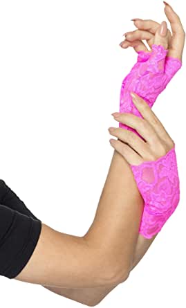 Smiffys 45149 Guantes de encaje sin dedos de los años 80 (talla única)