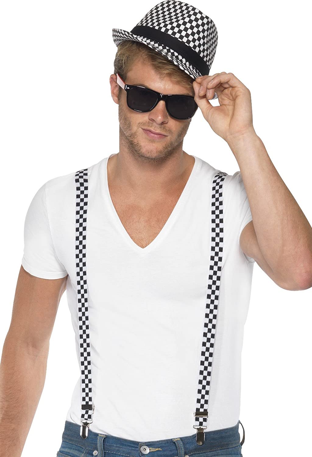 Ska Two Tone Instant Kit Black & White Costume Accessory Set (SK-001)