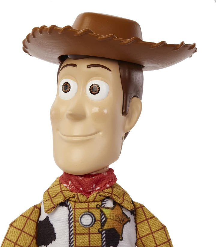 Disney Pixar Toy Story Roundup Fun Woody Large Talking Figure, 12 In Scale, Posa