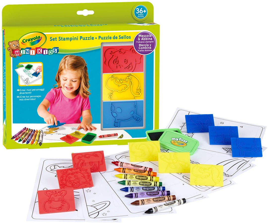 Crayola Mini Kids Puzzle, Create Your Fun Characters with the Stamps, 36 Months, Multicoloured (81-1466)