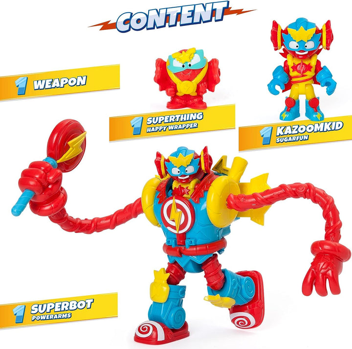 SUPERTHING Superbot Sugarfun – Helden-Gelenkroboter mit formbaren Armen und Schläger