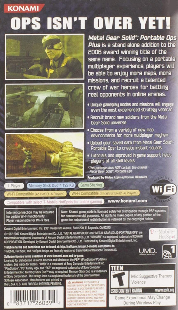 Metal Gear Solid Portable Ops Plus / Spiel