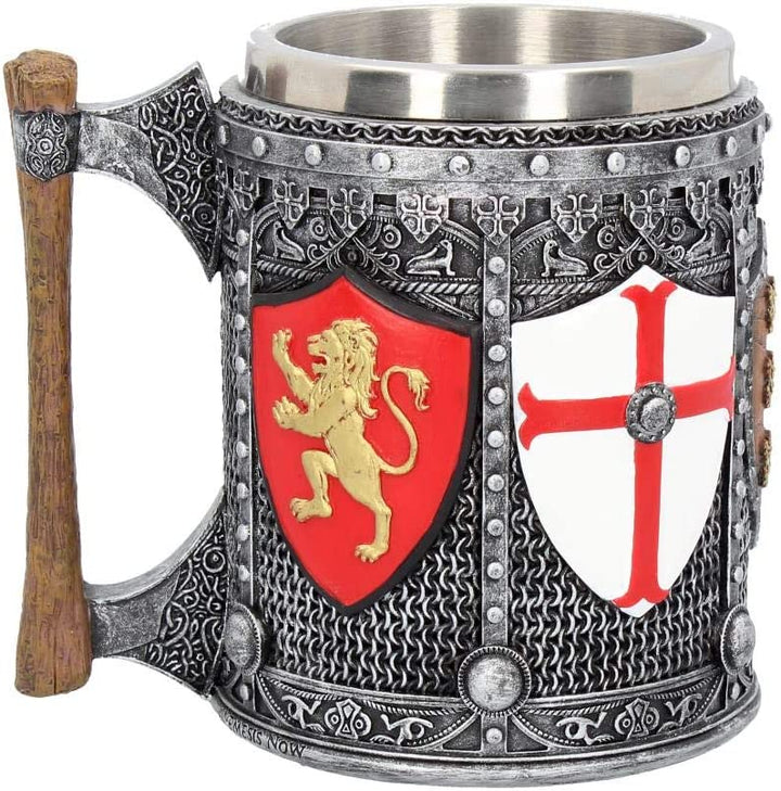 Nemesis Now B2405G6 English Tankard Mug 17.5cm Silver