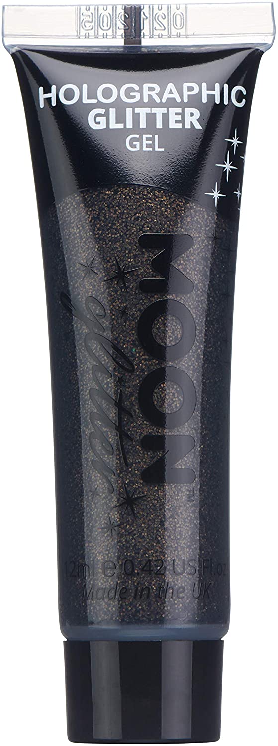 Gel brillante holográfico para rostro y cuerpo de Moon Glitter-Black