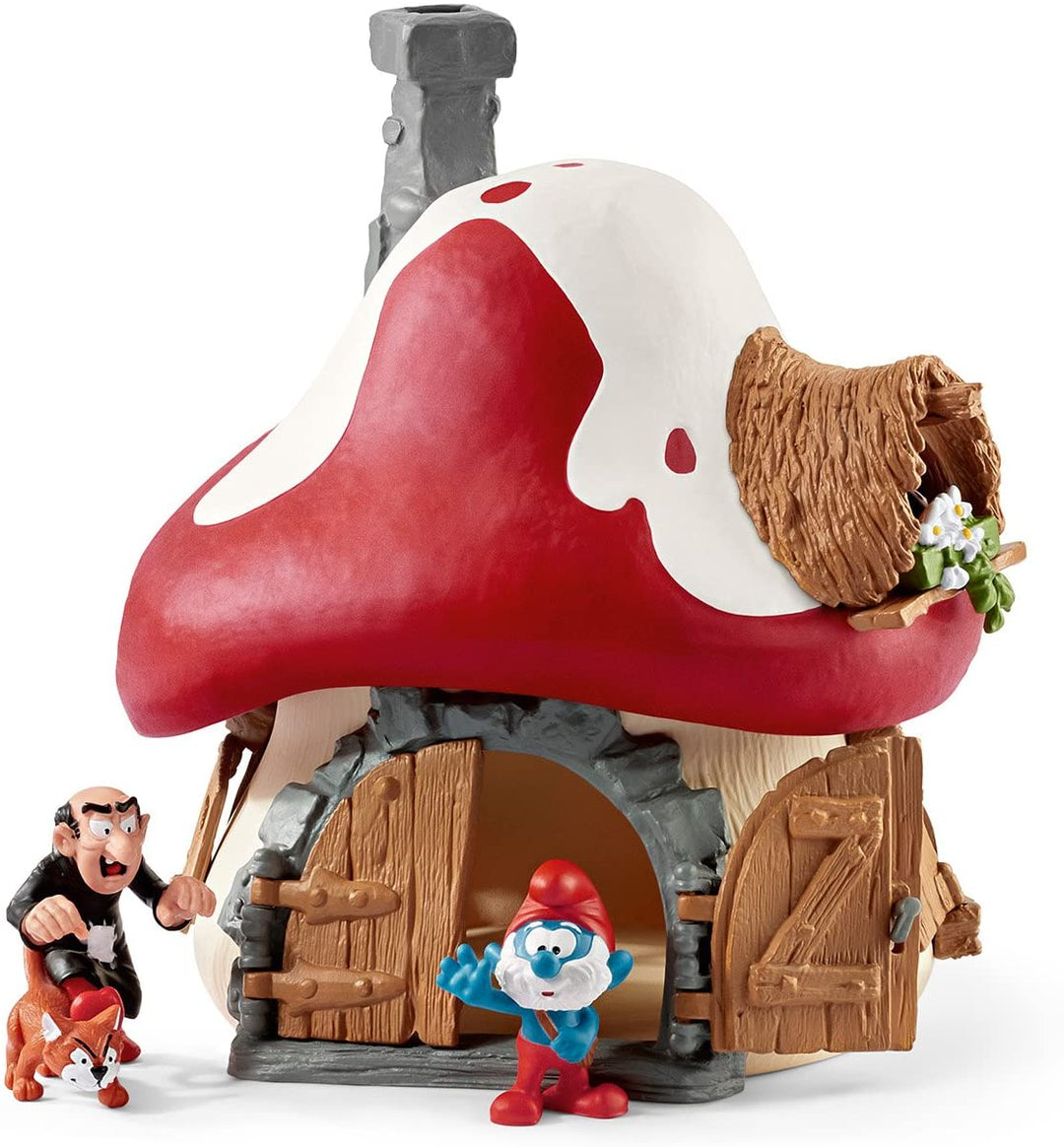 Schleich 20803 Smurf House with 2 Figurines, Multicoloured