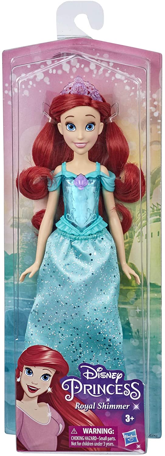 Disney Princess Royal Shimmer Ariel Doll, Fashion Doll with Skirt and Accessories, Toy for Kids Ages 3 and Up F0895