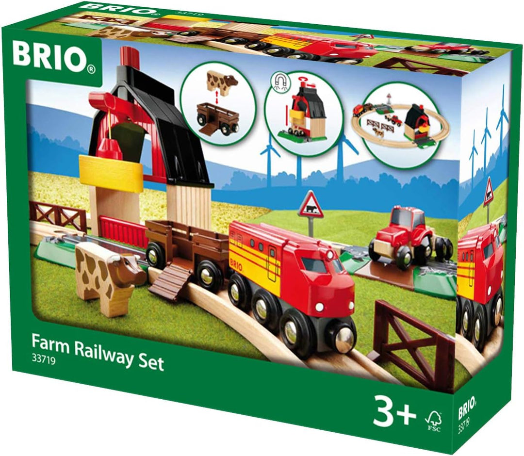 BRIO World Farm Train Set for Kids Age 3 Years Up - Compatible with all BRIO Railway Sets & Accessories