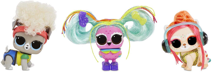 LOL Surprise Lights Pets zum Sammeln – mit 9 Überraschungen, Accessoires und echtem Haar – inklusive Schwarzlicht-Überraschungen