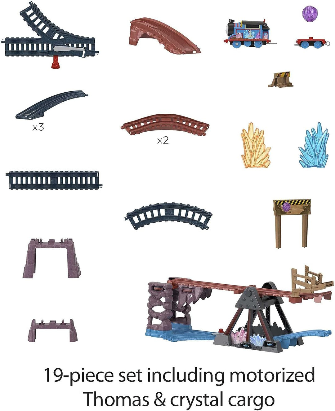 Fisher-Price Thomas and Friends Spielzeugeisenbahn-Set mit motorisierter Thomas-Eisenbahn und Ti