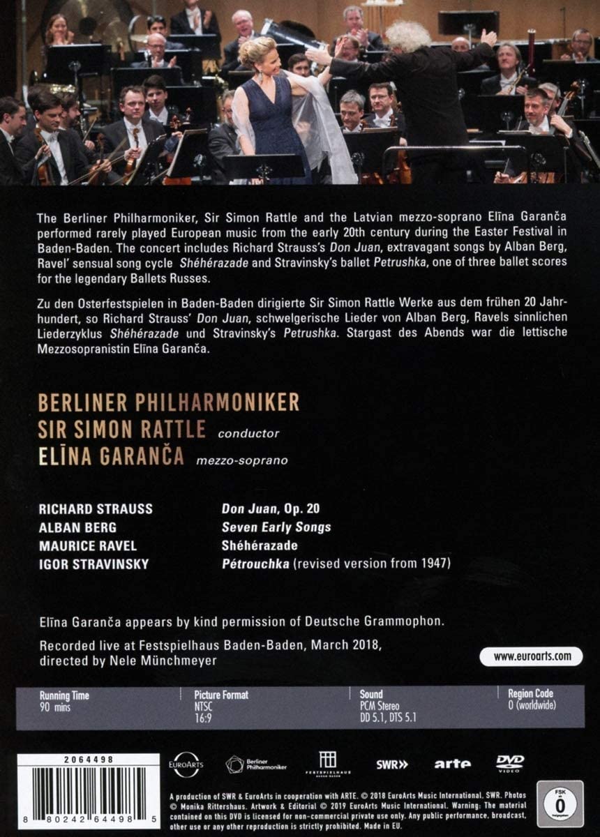 Berliner Philharmoniker, Sir Simon Rattle & Elina Garanca in Baden-Baden [DVD] [2020}