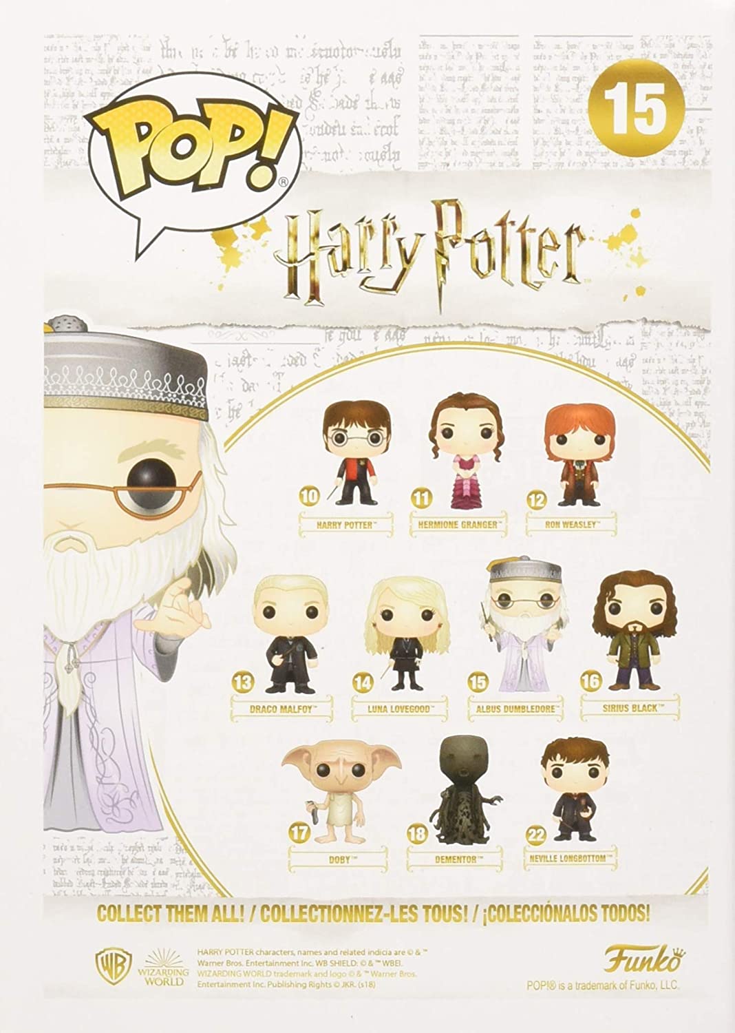 Harry Potter Albus Dumbledore Funko 05891 Pop! Vinyl #15