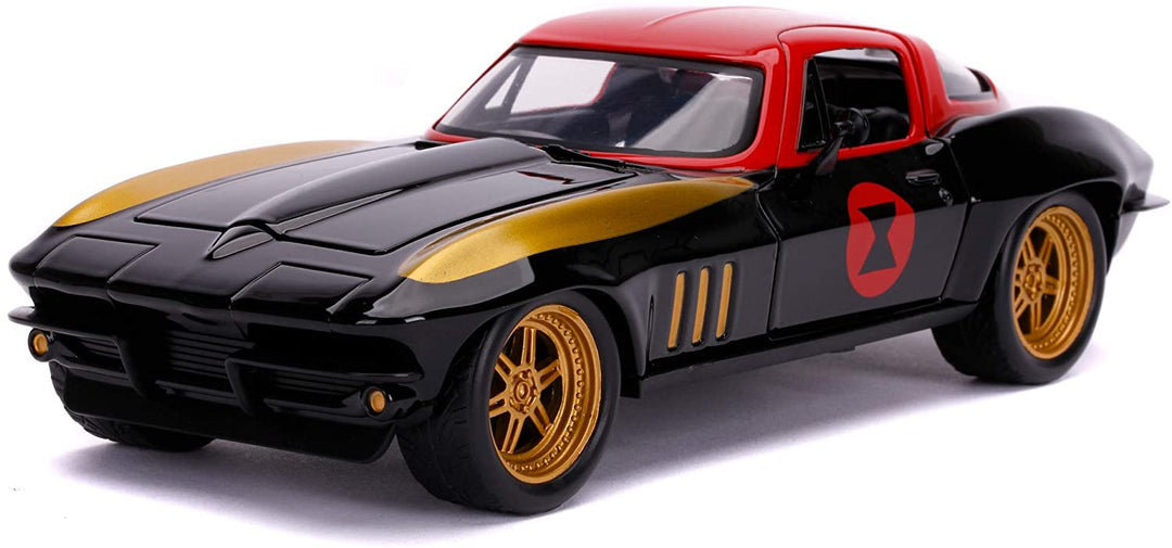Hollywood Rides 253225014 EA Marvel Black Widow 1966 Chevy 1:24, Mehrfarbig
