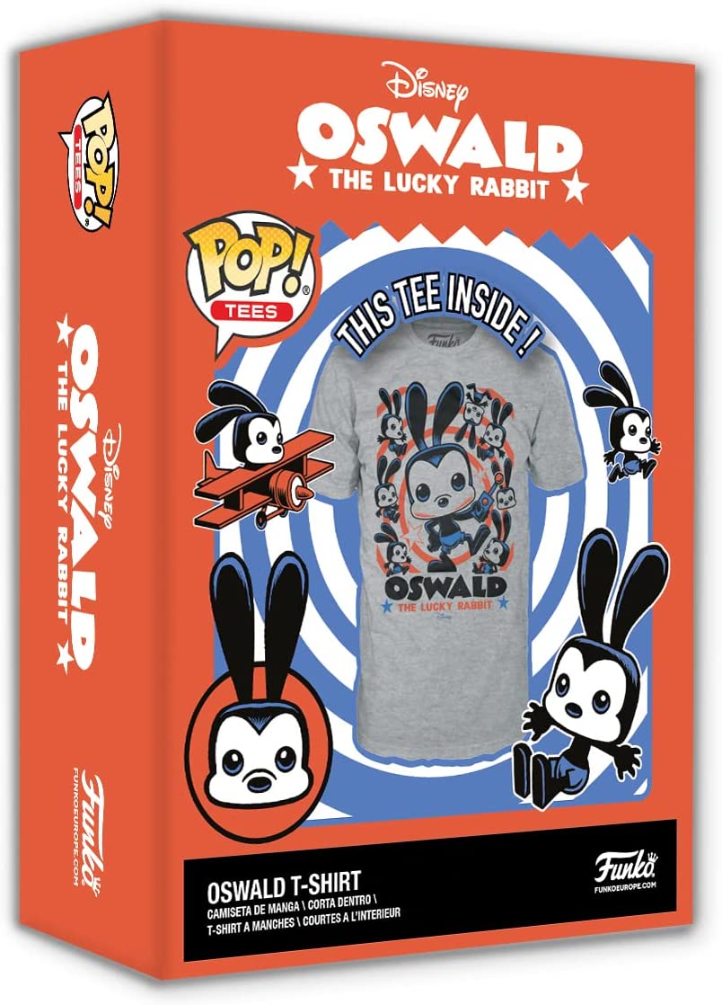 Funko Boxed Tee: Disney - Oswald - Medium - T-Shirt - Clothes - Gift Idea - Short Sleeve Top for Adults Unisex Men and Women