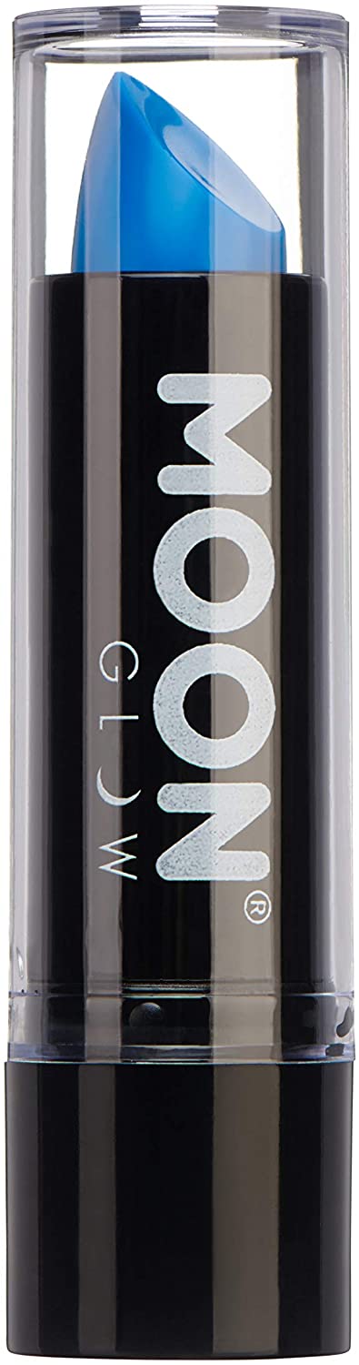Smiffys Neon UV Lipstick by Moon Glow - Blu intenso - Brilla sotto i raggi UV