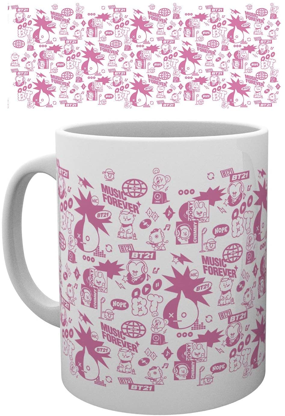 GB eye Ltd BT21 Music Pattern 10oz Ceramic Mug