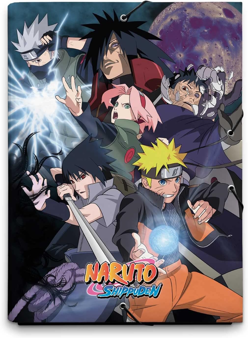 Grupo Erik Naruto Premium A4 File Folder - 13.4 x 10 inches / 3 Flap Folder - Document Organizer