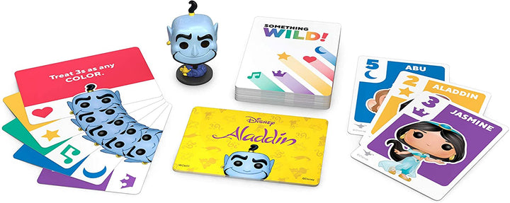 Funko 49357 Board Games 49357 Signature Something Wild Card Game-Aladdin, Multicolour