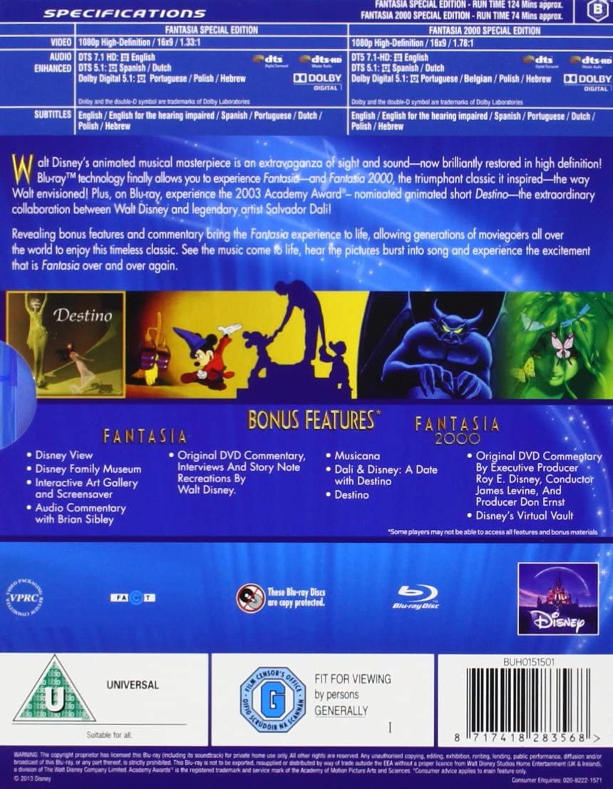 Fantasie / Fantasie 2000 [Blu-ray] [1941]