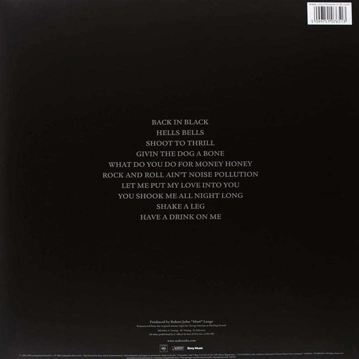 AC/DC-Rückseite in Schwarz