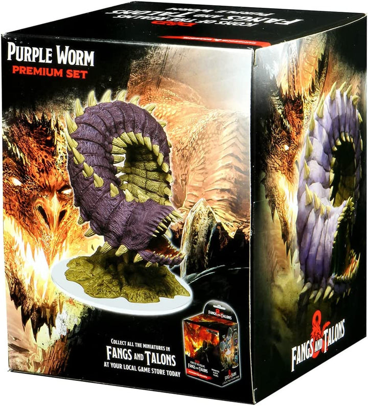 Wiz Kids | D&amp;D Icons of the Realms Miniaturen: Fangs and Talons – Purple Worm Premium Set
