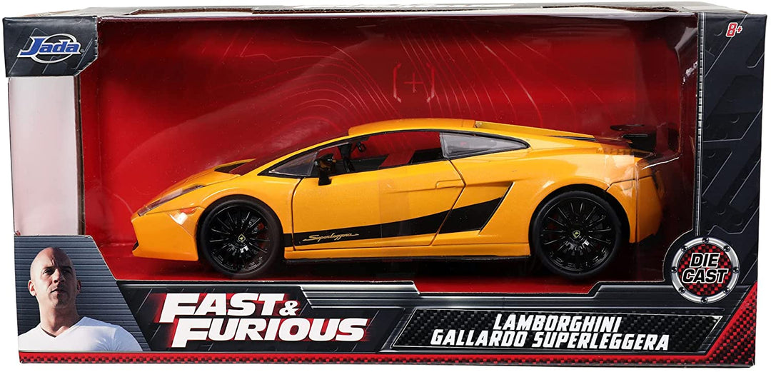 Jada 253203067 Fast & Furious Lamborghini Gallardo 1:24 Scale DIE-CAST Replica CAR, Yellow