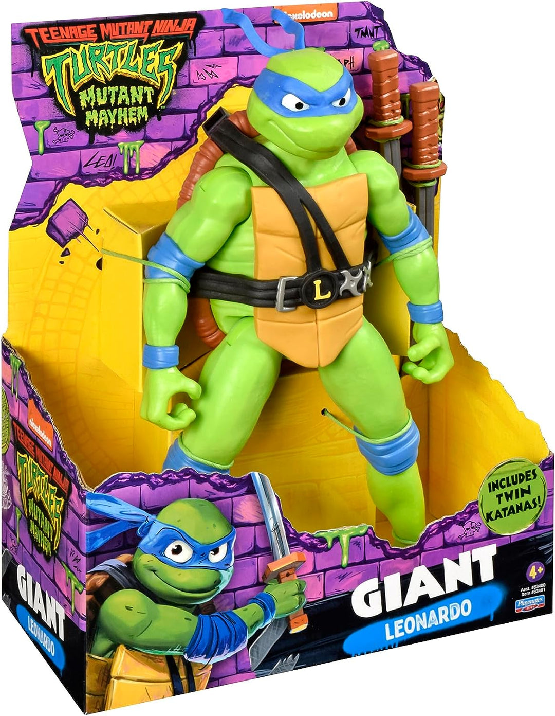 Teenage Mutant Ninja Turtles 83401CO Mutant Mayhem Giant Leonardo 12-Inch Action Figure