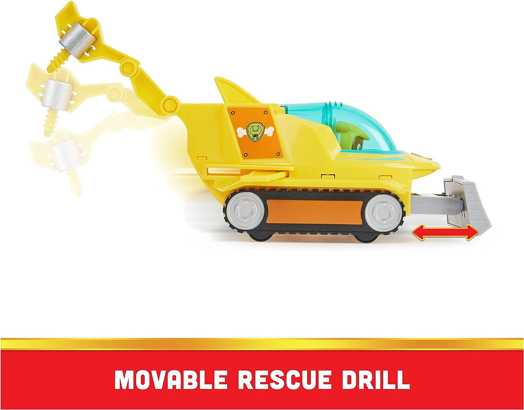 Paw Patrol Aqua Pups Rubble Transforming Hammerhead Shark Vehicle with Collectible Action Figure