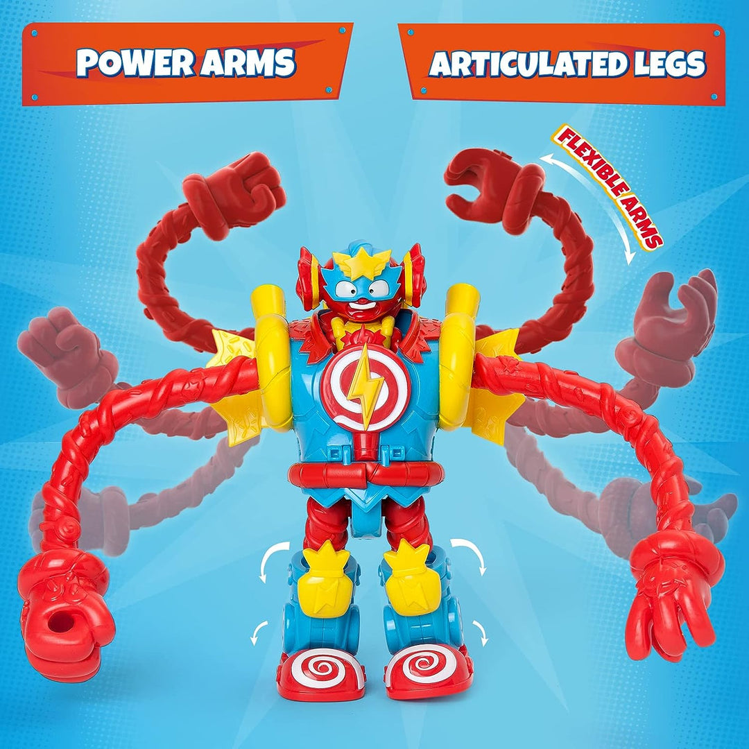 SUPERTHINGS Superbot Power Arms Sugarfun – Articulated hero robot with flexible arms and combat accessory