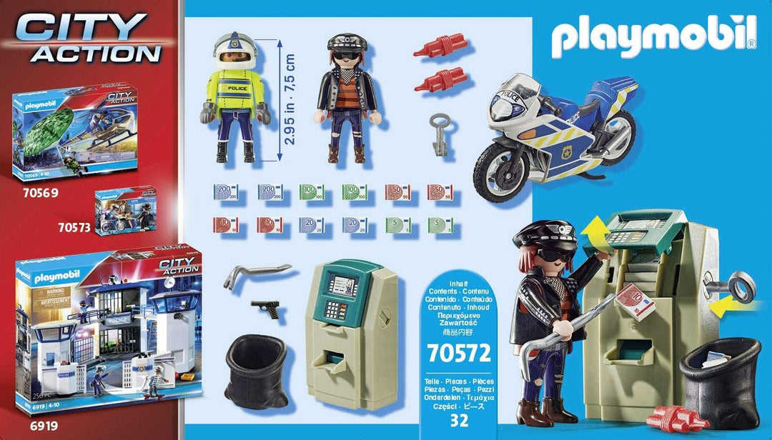 Playmobil 70572 City Action Police - Chasse au voleur de banque