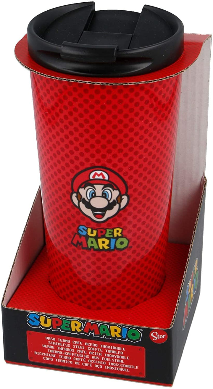 Stor Young Adult Isolierter Edelstahl-Kaffeebecher 425 ml Super Mario
