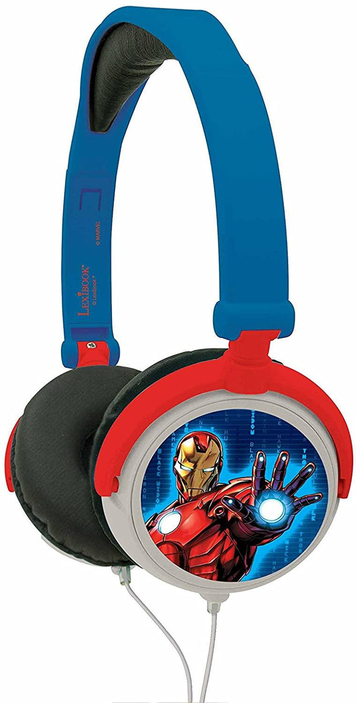 Lexibook HP010AV Marvel The Avengers Iron Man Stereo Headphone, kids safe, foldable and adjustable - Yachew