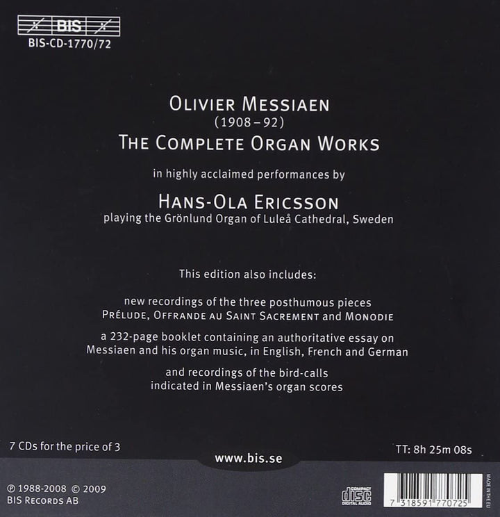 Messiaen: Complete Organ Works [Audio CD]