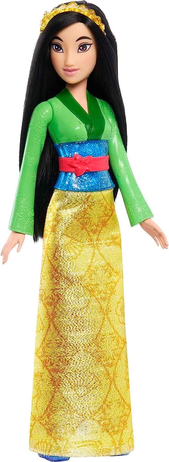 Disney Princess Toys, Mulan Posable Fashion Doll with Sparkling Clothing and Accessories