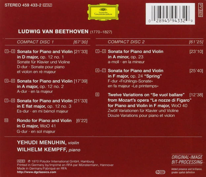 Beethoven, Ludwig van - Beethoven: Violin Sonatas, Vol.1 [Audio CD]